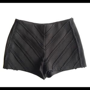 English Factory Black Chevron Appliqué Shorts Sz.S